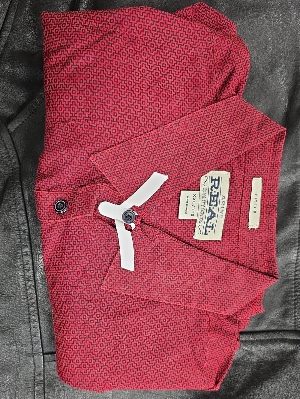 Ariat Red Geo-Print Womens Long Sleeve Shirt